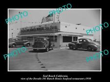 OLD LARGE HISTORIC PHOTO SEAL BEACH CALIFORNIA THE RANCH HOUSE RESTAURANT c1950 picture