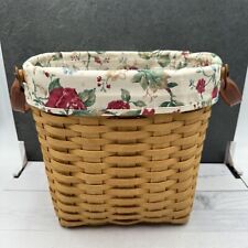 Longaberger 2004 Small Oval Waste Basket With Liner and Protector 41149 picture