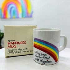 1984 NIB Avon Rainbow Mug Happiness Colorful Easter Mug Cup Pride Positivity picture