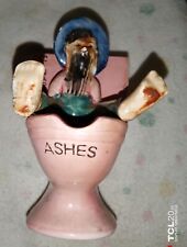 Vintage 1950sBetsons Ceramic Toilet ashtray With hillbilly & Smokie Cigarettes picture