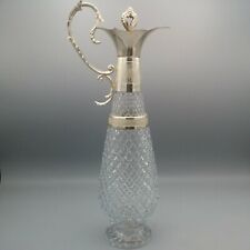 Vintage Italian Crystal Silver Plated Decanter 14