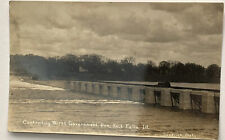 RPPC Rock Falls Illinois Government Dam Vintage Real Photo Postcard c1910 picture