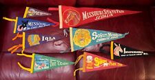 Vintage 50s 60s Wool Felt Pennant Lot Various States As Is 8 Piece Lot picture