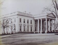 Antique Albumen Photograph Monument Of Lincoln and The White House Washington picture