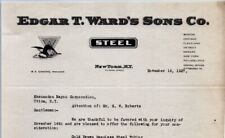 1927 Edgar T. Ward's Sons Co. Steel Letterhead Utica New York Skenandoa Rayon picture