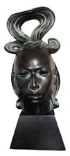 African Tribal Woman Head Sculpture by US Artist Fred Press, 1950s picture
