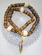 USA Seller Tibetan Buddhist Yak Bone & Conch Shell 108+3  Prayer Beads Mala 20
