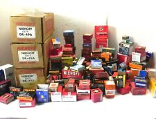 HUGE LOT DISPLAY OF DEALERHSIP GAS OIL SERVICE STATION PARTS BOXES ALL EMPTY BOX picture