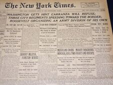 1916 JUNE 28 NEW YORK TIMES - WASHINGTON GETS HINT CARRANZA WILL REFUSE- NT 8619 picture