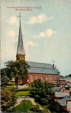 Postcard Immaculate Conception Church Marlboro MA Massachusetts 1913        M475 picture