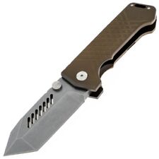 PMP Knives Alpha Beast GEN2 Magnacut SW Blade Bronze Frag Titanium Handles ITALY picture