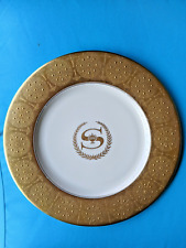 Vtg sheraton hotel gold service charger plate 10 3/4 inches castelton studios picture