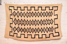 Antique Navajo Rug Native American Indian Textile Weaving 51x33 Transitional VTG picture