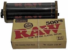 Raw Classic 500 Pack Rolling Papers And 1 1/4” Adjustable Roller *Free Shipping* picture