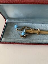 Stunning, Antique Pen Sphere Jewel With Turquoise Years 1920- 1940 Vintage picture