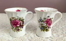 Royale Garden Staffs England Fine China (2) Floral Tea Coffee Cups Roses Daisies picture