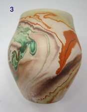 Vintage Nemadji Native Clay Pottery Elegant Vase Modern Folk Art Pristine 5.25