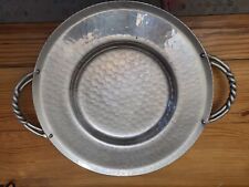 Vintage BW Buenilum Hammered Aluminum Bowl Braided Handles 12 Inch picture