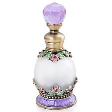 15ml antique crystal glass perfume bottle refillable fragrance bottle (purple) picture