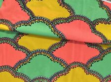 Vintage 60s Psychedelic Peter Max Style Polyester 42”x1.5yd Hot Pink MintGreen picture