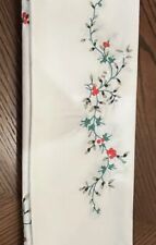 Dresser Scarf Table Runner Embroidered Floral Flowers Christmas picture
