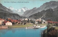 Vtg. c1950's Interlaken SchiffKanal Monch Und Jungfrau Ship Postcard p1078 picture