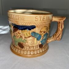 Mustache Mug Stein With Brown Trim With Drinking And Stag Scene picture