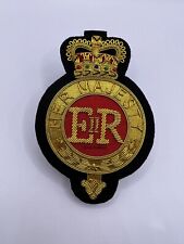 Her Majesty Queen Elizabeth II Blazer Badge EIIR  Embroidered Bullion Wire Patch picture