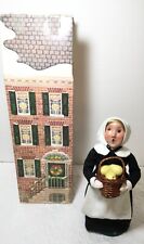 RARE VTG Byers Choice Caroler Girl /Child w Basket of Pears Thanksgiving in Box picture