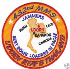 USAF BASE PATCH, 432ND MMS, JAMMERS, UDORN RTAFB, BEST BOMB LOADERS IN PACAF   Y picture