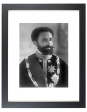 Ethiopian Emperor HAILE SELASSIE Matted & Framed Picture Photo Portrait picture