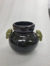 Vintage Ceramic Small Vase With Frogs picture
