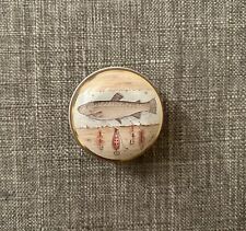 Vintage Keller-Charles of Philadelphia Small Round Tin, Trout, Fishing, Lures picture