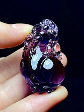 43*25*16mm Natural Purple Amethyst Crystal carving Pendant AAAA picture