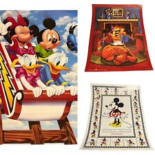 Vintage Walt Disney Mickey Mouse Roller Coaster Poster #88097 88048  88060 LOT picture