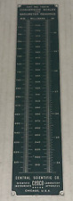 Vintage Central Scientific Co Cenco Barometric Pressure Conversion Table Chart picture
