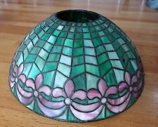 Handel Unique Duffner Bigelow Leaded Stained Slag Glass Lamp Shade - DAMAGED picture
