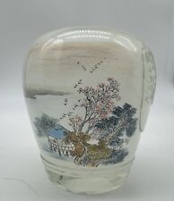 Chinese Reverse Hand Painted Interior Glass Snuff Jar picture