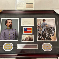 John B Gordon autograph signed Civil War cut auto General Framed JSA picture