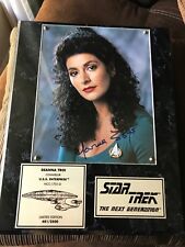 Marina Sirtis Deanna Troy Autograph 481/2500 Limited Edition Plaque with COA picture
