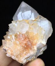 69g Tibet Himalayan Rare Elestial Clear QUARTZ Crystal Point Cluster picture
