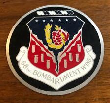 Vintage 68th Bombardment Wing Thin Brass Adhesive Plaque Emblem Decal 3
