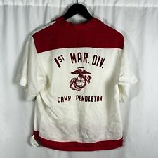 40s 50s USMC Marine Corps 1st Div Camp Pendleton Lane Mate Bowling Shirt picture