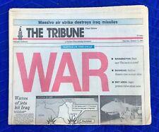 WAR PERSIAN GULF JANUARY 17 1991 COMPLETE NEWSPAPER OAKLAND DESERT STORM picture