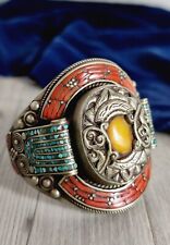 Antique Man Bracelet   With Amber,Turquoise,Nefrit, Coral picture