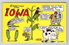 IA-Iowa, Scenic Greetings, Humorous Souvenir, Antique Vintage Postcard picture