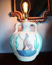 Vintage 1980’s Native American Pastel Southwest Desert Plaster Table Lamp 1980’s picture