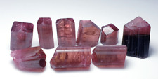 133 Cts Nice Quality Beautiful Colors Tourmaline Terminated Crystals Luster 9pcs picture