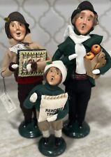 Byers Choice Christmas Traditions Caroler Man Crackers Groceries Boy LOT OF 3 picture