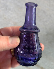 Antique Purple Victorian Open Pontil Fine Ornate Fancy Cologne Perfume Bottle picture